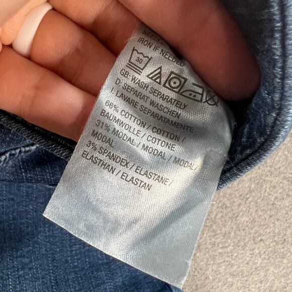 Belle by Kim Gravel Regular TripleLuxe Denim Pedal Pushers Rinse Wash, Reg 2 - Picture 9 of 9